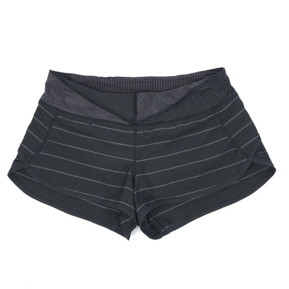 lululemon athletica Pants - LULULEMON Run Speed Short Slalom Stripe Black Running Athleisure Sporty Gorpcore